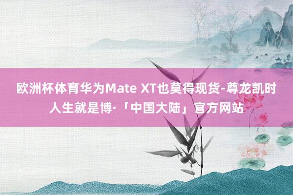 欧洲杯体育华为Mate XT也莫得现货-尊龙凯时人生就是博·「中国大陆」官方网站